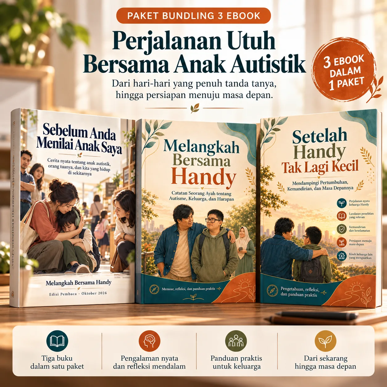 Visual Paket Handy (3 Ebook): Sebelum Anda Menilai Anak Saya, Melangkah Bersama Handy, Setelah Handy Tak Lagi Kecil